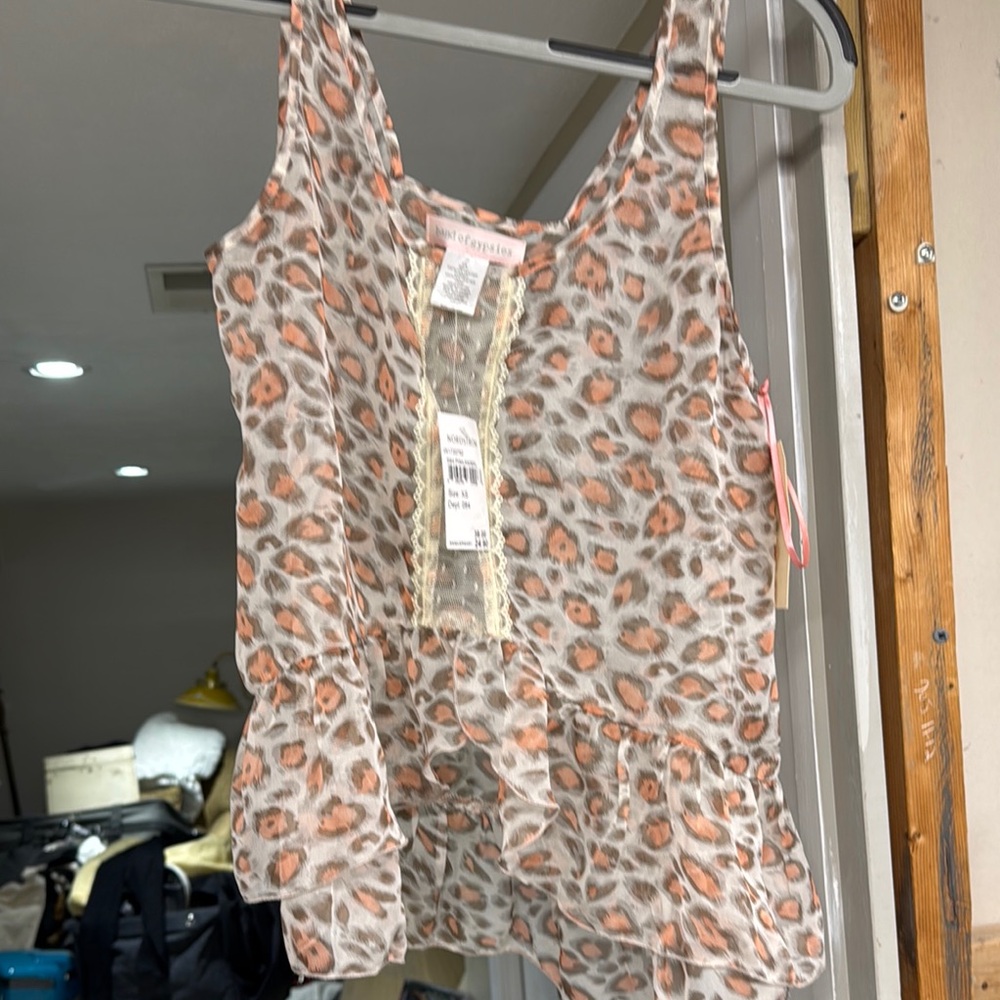 Band of Gypsies Leopard Print Sleeveless Top